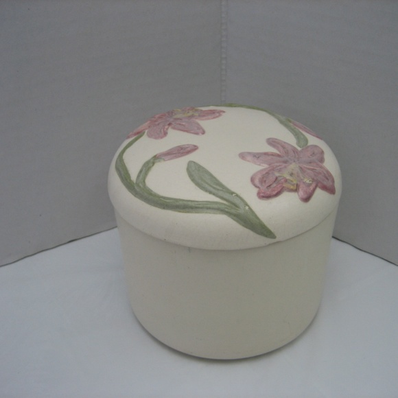 VOHANN 80's Floral Pottery Trinket Box - Picture 8 of 8